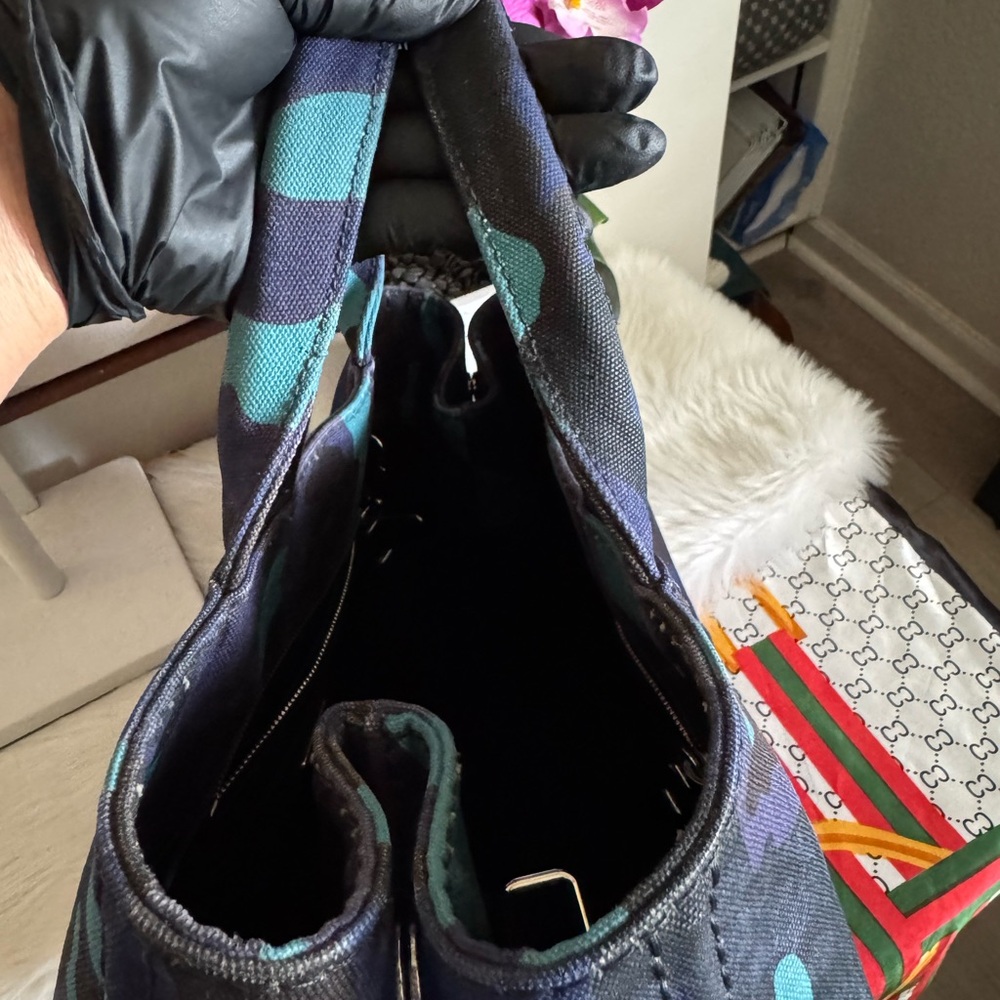 #030 Prada Camouflage Blue and Black and purple  with adjustable strap - Picture 7 of 16